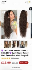 Clip hair brown for sale  COLCHESTER