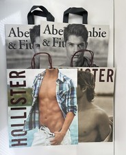 Lote de 4 sacolas de compras Hollister e Abercrombie & Fitch fazem publicidade modelo comprar usado Lote de 4 sacolas de compras Hollister e Abercrombie & Fitch fazem publicidade modelo comprar usado  Enviando para Brazil