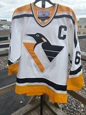 Usado, Camiseta CCM Pittsburgh Penguins "Away" Mario Lemieux Off Licenciada [M] Com Cartão comprar usado  Enviando para Brazil