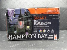 Cadena de luces LED enchufables para interiores/exteriores Hampton Bay Smart Hubspace 12 luces 24 pies segunda mano  Embacar hacia Mexico