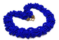 blue braided bead necklace for sale  North Richland Hills