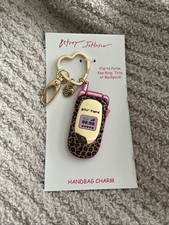 Berloque chaveiro novo com etiquetas Betsey Johnson leopardo celular comprar usado  Enviando para Brazil