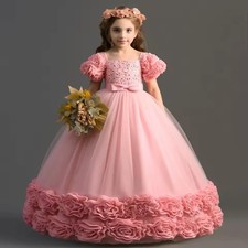Elegante vestido de festa lantejoulas meninas damas de honra casamento crianças princesa aniversário formatura comprar usado  Enviando para Brazil