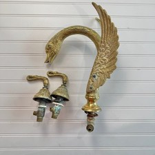 Torneira cisne antiga latão ouro pia banheira luminária com alças comprar usado  Enviando para Brazil