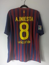 Camiseta de futebol FC Barcelona Andres Iniesta GG masculina 2011-12 rara autêntica kit Nike, usado comprar usado  Enviando para Brazil