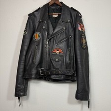Jaqueta de banco de couro vintage anos 70 anos 80 United Bikers of Maine/Veteran Patches comprar usado  Enviando para Brazil