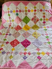 Colcha acolchoada feita à mão rosa claro para bebê menina comprar usado  Enviando para Brazil