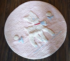 Usado, Tapete redondo infantil Darling Vintage 1950 design cordeiro chenille rosa por Dalton comprar usado  Enviando para Brazil