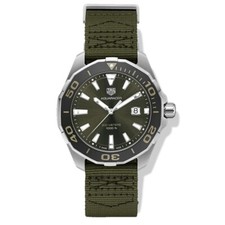 Relógio masculino TAG Heuer Aquaracer WAY101L.FC8222 quartzo cinza arraia pulseira verde comprar usado  Enviando para Brazil