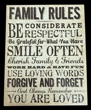 Family rules wall for sale  Leander