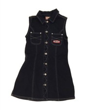 Vestido jeans vintage feminino sem mangas 9-10 anos azul marinho algodão DD08 comprar usado  Enviando para Brazil
