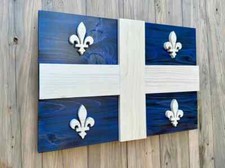 Wooden quebec flag d'occasion  Expédié en Belgium
