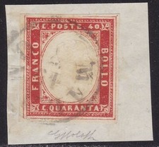 1857 sardinia no. usato  Milano
