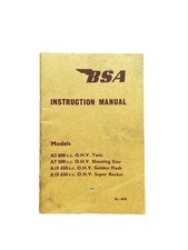 Bsa instruction manual for sale  WHITSTABLE