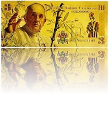 🌟 Nota colecionável de PVC dourada Papa Francisco – Lembrança religiosa rara 🌟 comprar usado  Enviando para Brazil