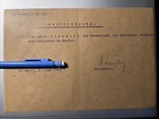 Germany 1943 authorization for sale  Shipping to United States