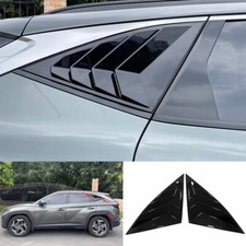 Guarnição de decoração de vidro triangular traseira preta brilhante para Hyundai Tucson 2022-24 comprar usado  Enviando para Brazil