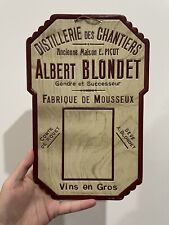 Plaque publicitaire vin d'occasion  Senlis