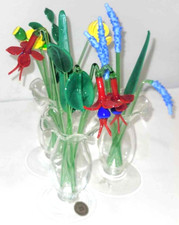 Art glass stemmed for sale  BRIDGEND