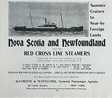 1899 Red Cross Line Steamers cruzeiros antigos impressão anúncio Nova Escócia Terra Nova comprar usado  Enviando para Brazil