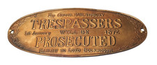 Vintage brass sign for sale  UK