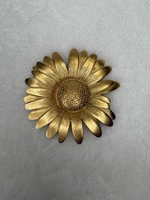Broche Escada Vintage Flor Margarida Pin Ouro Retrô Glam Raro, usado comprar usado  Enviando para Brazil