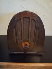Rádio tubo antigo 1936 Philco modelo 37-33 Cathedral operado por bateria NÃO TESTADO, usado comprar usado  Enviando para Brazil