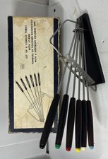 Conjunto de garfo de fondue MCM Imperial alças de pau-rosa e aço inoxidável com suporte comprar usado  Enviando para Brazil