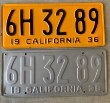 1936 california license for sale  Folsom