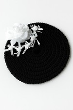Handmade black crochet for sale  WALSALL