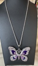 Purple butterfly necklace for sale  Marshall