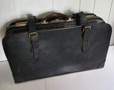 Mala de bagagem Statler couro preto antiga dos anos 1930 21 L x 13 A x 7 D comprar usado  Enviando para Brazil