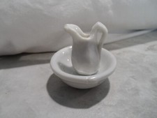 Jarro de água branco vintage miniaturas para casa de bonecas Shackman com decoração de cerâmica 1:12 comprar usado  Enviando para Brazil