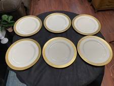Juego de 6 platos de cena con incrustaciones doradas Lenox Westchester #1 segunda mano  Embacar hacia Mexico
