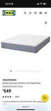 Ikea vagastranda standard for sale  LONDON