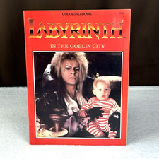 RARO! Antigo 1986 Labirinto na Cidade dos Duendes Livro de Colorir David Bowie Filme Anos 80! comprar usado  Enviando para Brazil