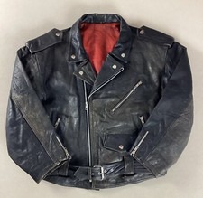 Vintage leather biker for sale  ROYSTON