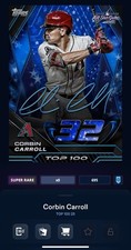CARTÃO DIGITAL TOP 100 SR ASSINATURA DE JOGO ALL-STAR CORBIN CARROLL #32 TOPPS COLORIDO comprar usado  Enviando para Brazil