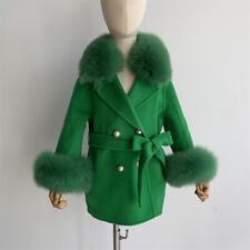 Casaco de inverno de cashmere gola de pele real casaco bonito jaqueta de lã arco para criança comprar usado  Enviando para Brazil