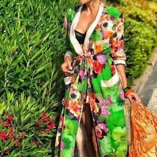 Używany, ZARA Zielone długie kimono z nadrukiem w kwiaty rzadkie wyprzedane 2602/791 BARDZO MAŁE XS na sprzedaż  PL