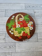 Handpainted strawberries baske for sale  Round Lake