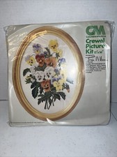 Vintage pansies crewel for sale  Morgantown