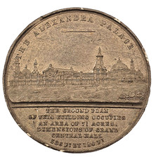 Medalla Gran Bretaña 1875 "Apertura del Palacio Alexandra" - 42,80 g segunda mano  Embacar hacia Mexico