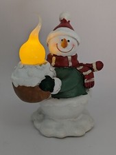 Snowman holding candle for sale  Newberg