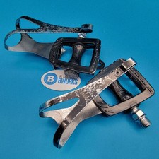 Usado, Conjunto de pedais MKS GR-9 Toe Clip 9/16" Fixie pedais de bicicleta de estrada g9 comprar usado  Enviando para Brazil
