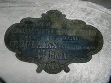 Rare plaque concours d'occasion  Flers