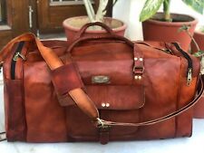Bagagem de viagem masculina couro bovino melhor qualidade vintage academia pernoite comprar usado  Enviando para Brazil