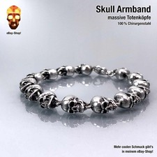 Skull biker armband gebraucht kaufen  München