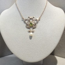 Peridot collier jugendstilkett gebraucht kaufen  Pforzheim