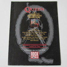 Queen - A Tribute To Freddie Mercury 1992 UK Rock World Souvenir Magazine (VG+) comprar usado  Enviando para Brazil